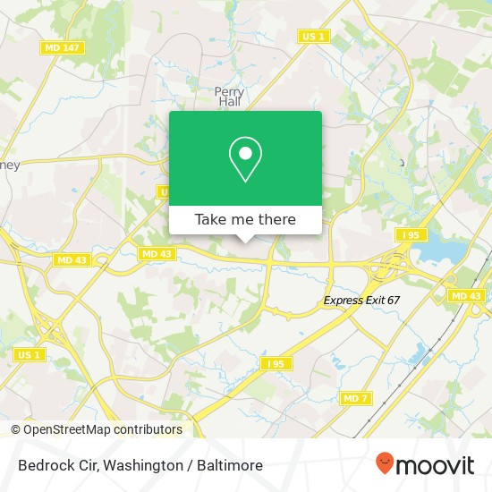 Mapa de Bedrock Cir, Nottingham (BALTIMORE), MD 21236