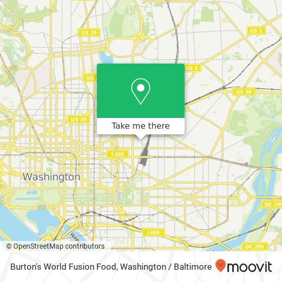 Burton's World Fusion Food, 1st St NE map