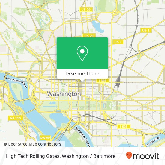 Mapa de High Tech Rolling Gates, 825 10th St NW