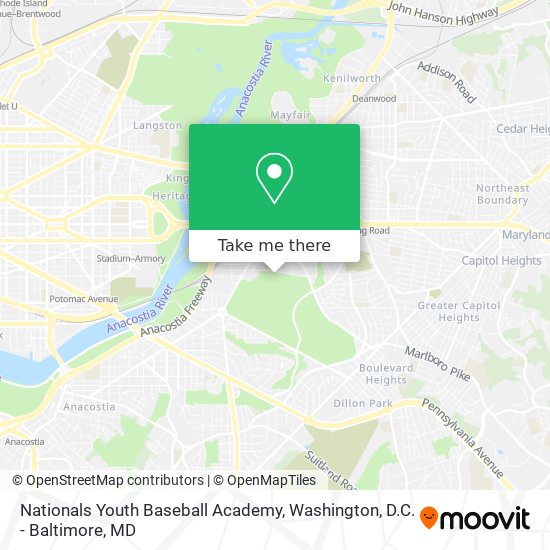 Mapa de Nationals Youth Baseball Academy