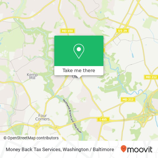 Money Back Tax Services, 11120 New Hampshire Ave map