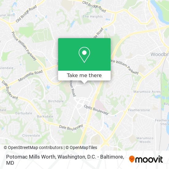 Potomac Mills Worth map