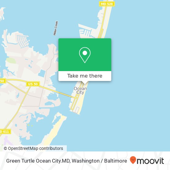 Mapa de Green Turtle Ocean City.MD, 605 Atlantic Ave