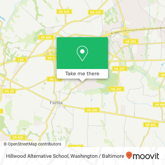 Hillwood Alternative School, Old Lee Hwy map