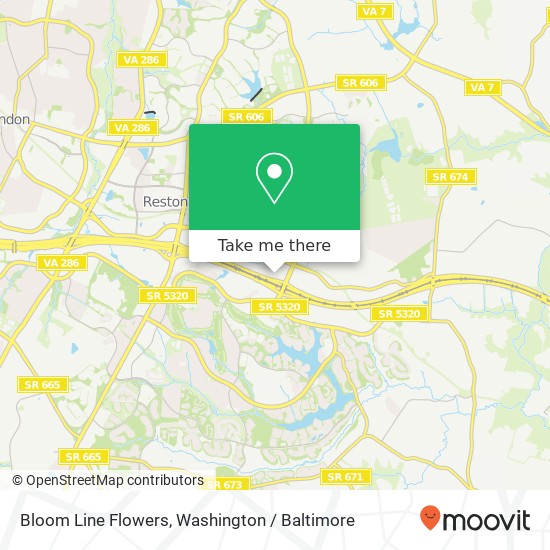 Bloom Line Flowers, 1906 Reston Metro Plz map