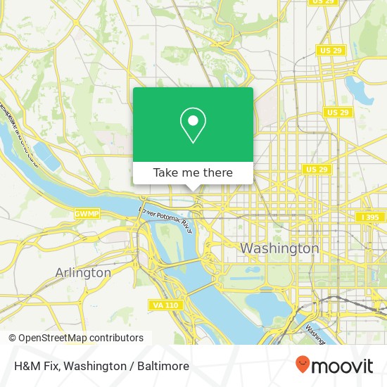 H&M Fix, 2801 M St NW map