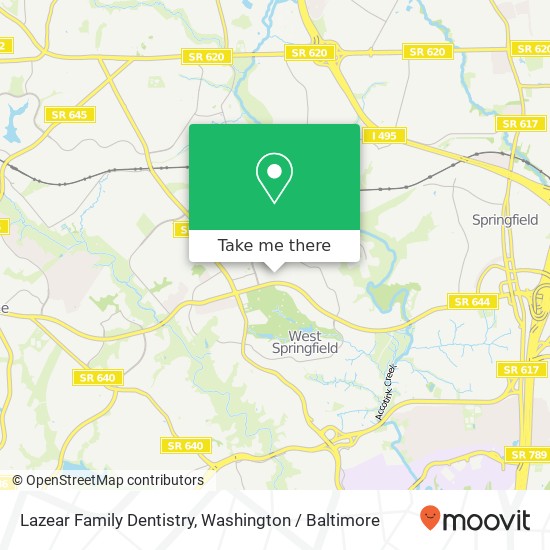 Lazear Family Dentistry, 8134 Old Keene Mill Rd map