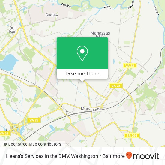 Heena's Services in the DMV, Early St map