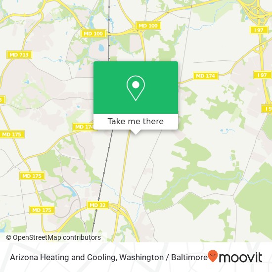 Mapa de Arizona Heating and Cooling, Ashville Ct