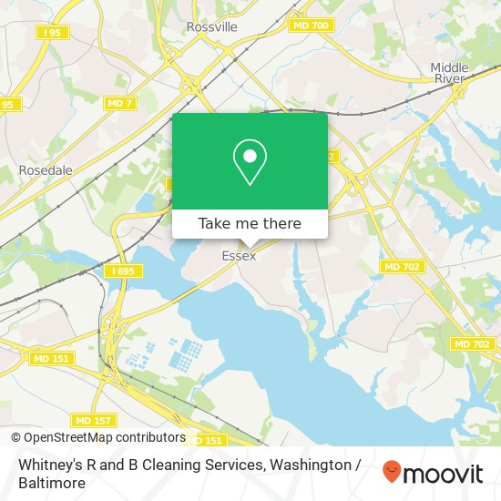 Mapa de Whitney's R and B Cleaning Services, Eastern Blvd
