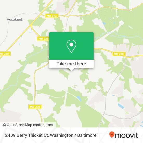 Mapa de 2409 Berry Thicket Ct, Waldorf, MD 20603