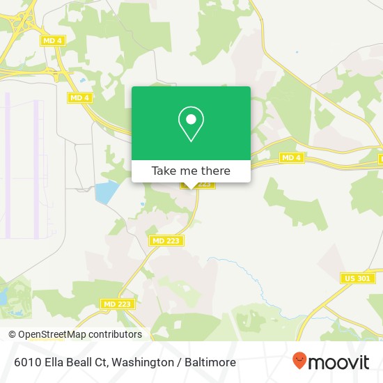 Mapa de 6010 Ella Beall Ct, Upper Marlboro, MD 20772