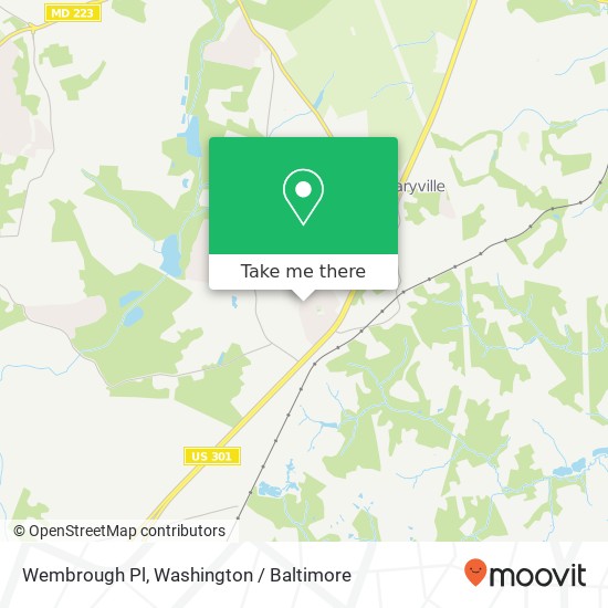 Mapa de Wembrough Pl, Cheltenham, MD 20623