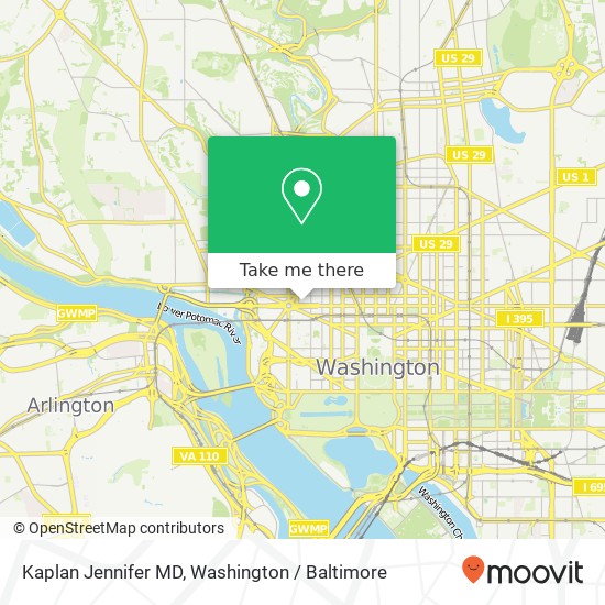 Mapa de Kaplan Jennifer MD, 2141 K St NW