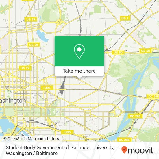 Mapa de Student Body Government of Gallaudet University, 800 Florida Ave NE