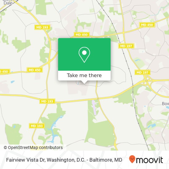 Mapa de Fairview Vista Dr, Bowie, MD 20720