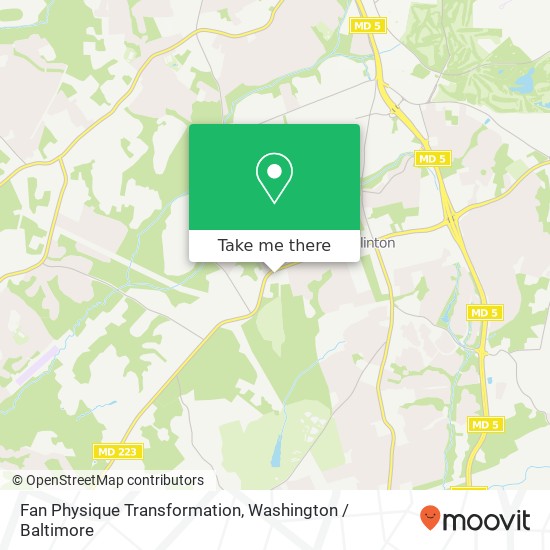 Mapa de Fan Physique Transformation, Piscataway Rd