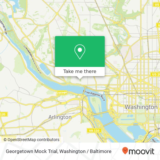 Mapa de Georgetown Mock Trial, Washington, DC 20007