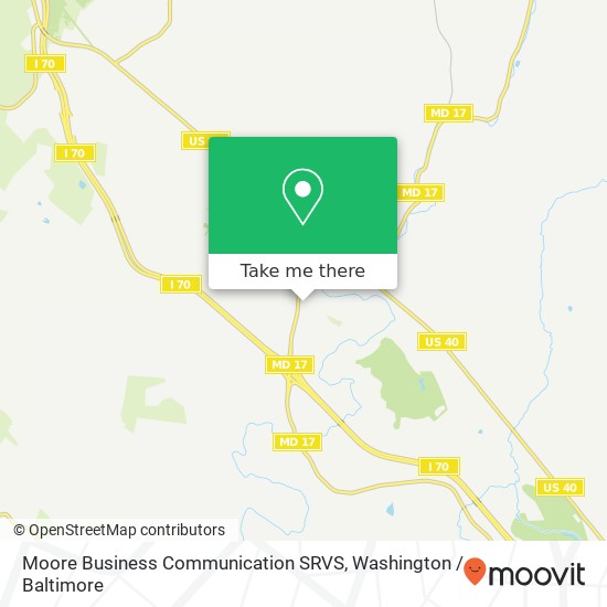 Mapa de Moore Business Communication SRVS, 1 Poplar St