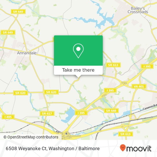 Mapa de 6508 Weyanoke Ct, Alexandria, VA 22312