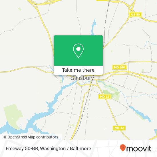 Mapa de Freeway 50-BR, Salisbury, MD 21801