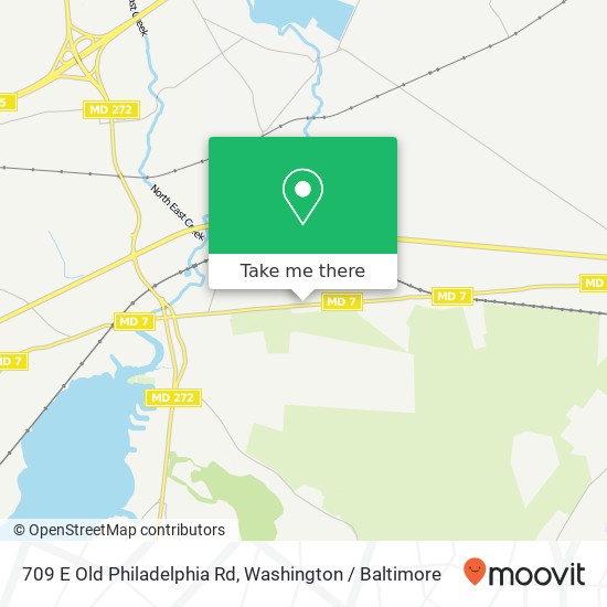 Mapa de 709 E Old Philadelphia Rd, Elkton, MD 21921