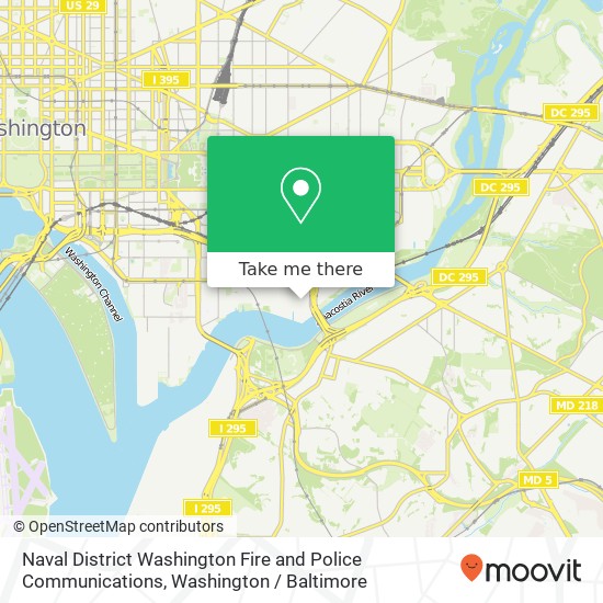 Mapa de Naval District Washington Fire and Police Communications