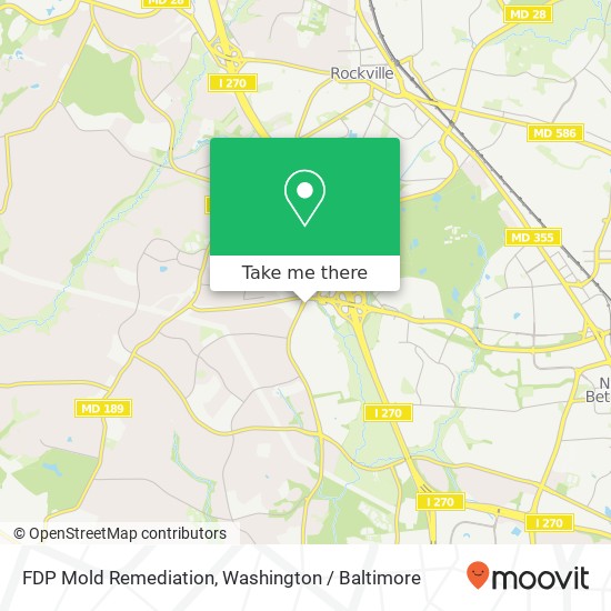 FDP Mold Remediation, Seven Locks Rd map