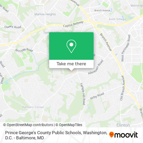 Mapa de Prince George's County Public Schools