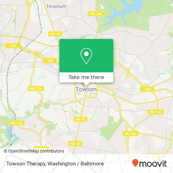 Towson Therapy, 744 Dulaney Valley Rd map