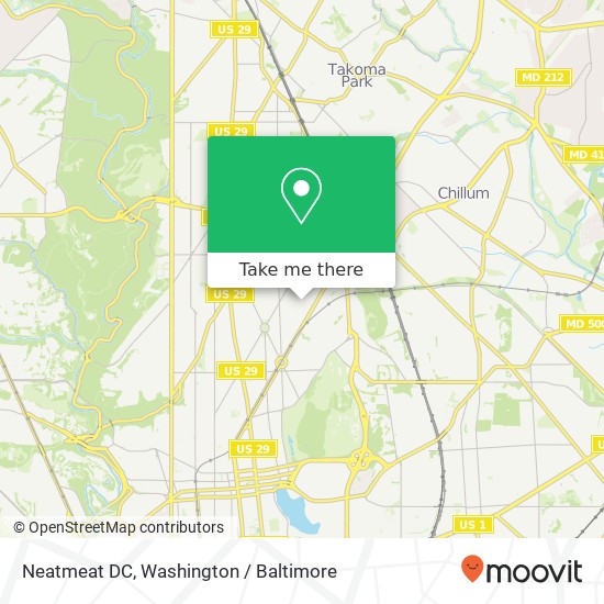 Neatmeat DC, 3rd St NW map