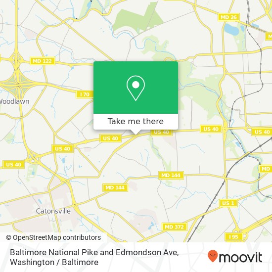 Mapa de Baltimore National Pike and Edmondson Ave, Baltimore, MD 21229