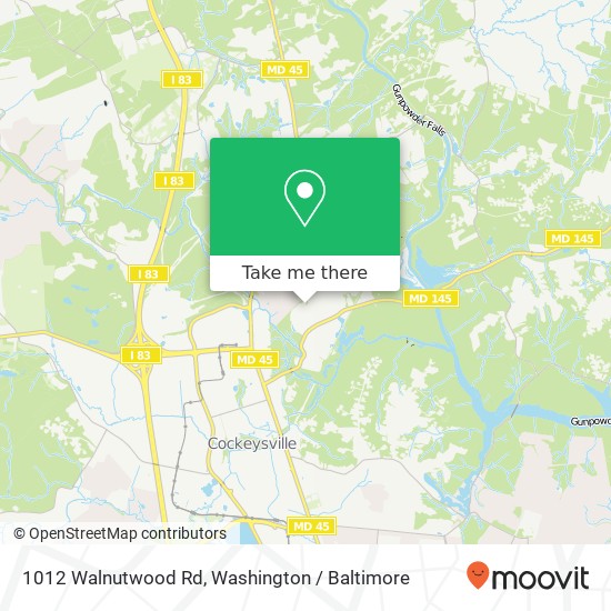 Mapa de 1012 Walnutwood Rd, Cockeysville, MD 21030