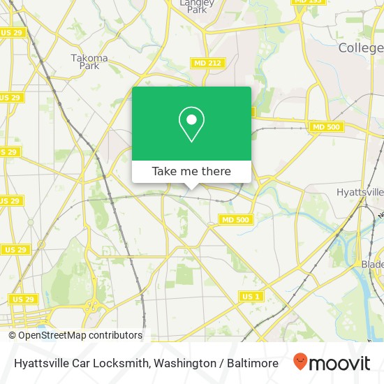 Hyattsville Car Locksmith, 5403 16th Ave map