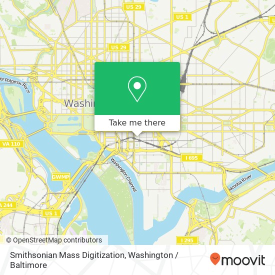 Smithsonian Mass Digitization, 600 Maryland Ave SW map