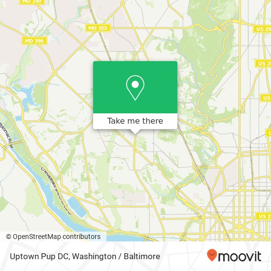 Uptown Pup DC, Woodley Rd NW map