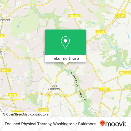 Focused Physical Therapy, 10750 Columbia Pike map