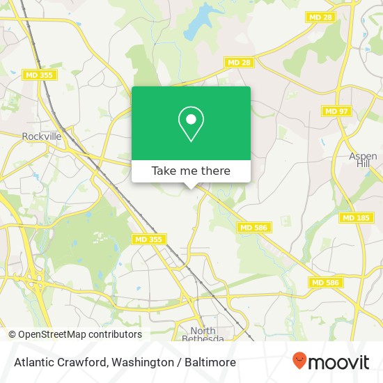 Mapa de Atlantic Crawford, Rockville, MD 20851