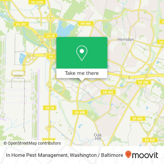 In Home Pest Management, 2465 Centreville Rd map