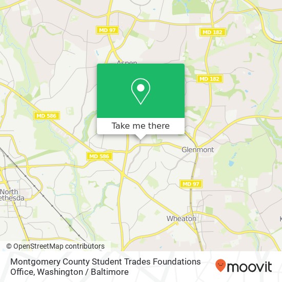 Mapa de Montgomery County Student Trades Foundations Office, 12501 Dalewood Dr