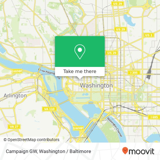 Mapa de Campaign GW, 2025 F St NW