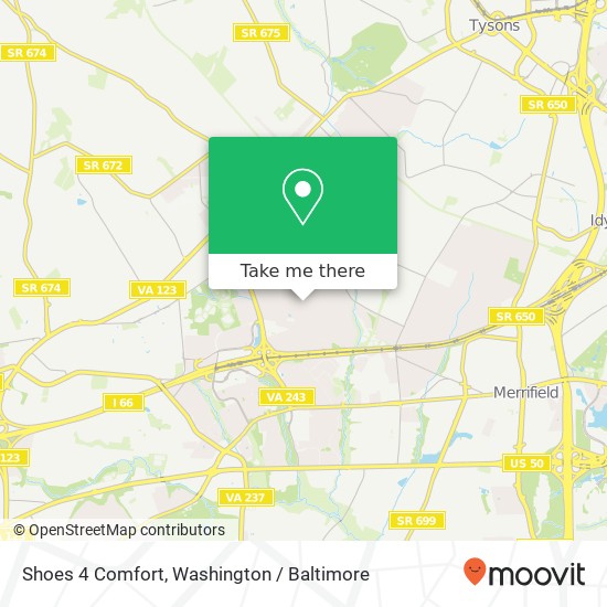 Mapa de Shoes 4 Comfort, Mountfort Ct SW