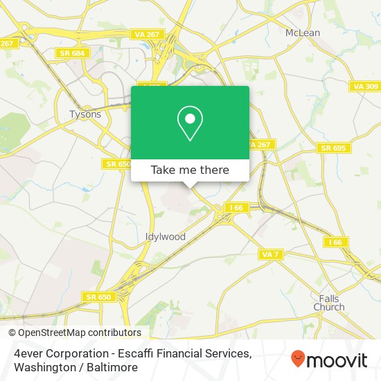4ever Corporation - Escaffi Financial Services, 7531 Leesburg Pike map