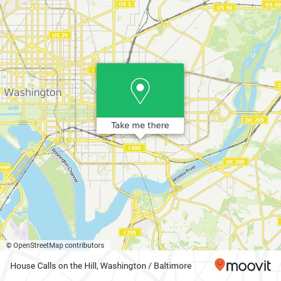 House Calls on the Hill, E St SE map