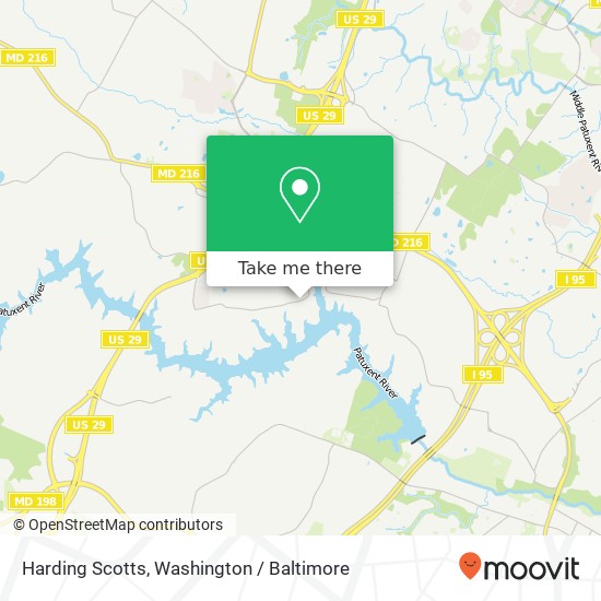 Mapa de Harding Scotts, Laurel, MD 20723