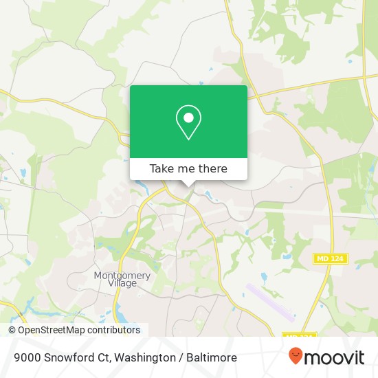 Mapa de 9000 Snowford Ct, Montgomery Village, MD 20886