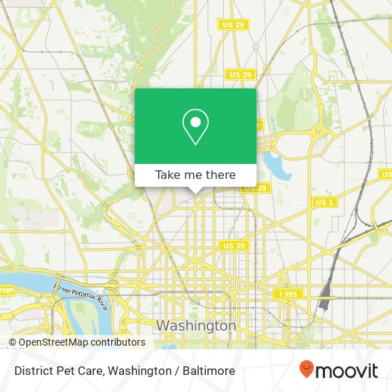 Mapa de District Pet Care, W St NW