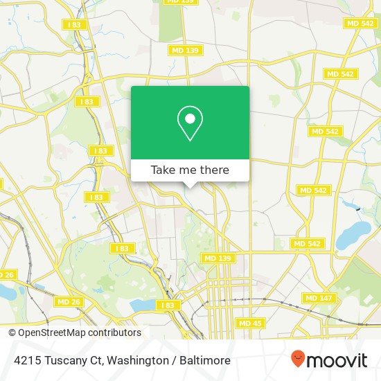 4215 Tuscany Ct, Baltimore, MD 21210 map