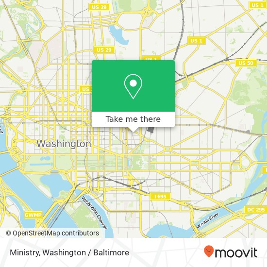 Ministry, 601 New Jersey Ave NW map