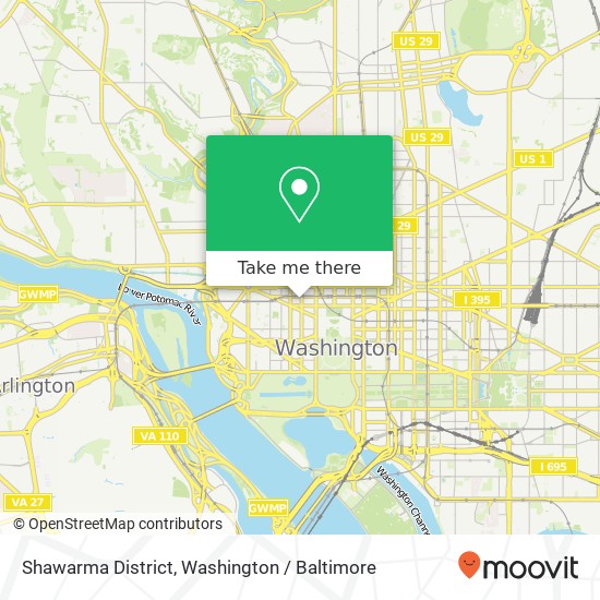 Mapa de Shawarma District, 818 18th St NW